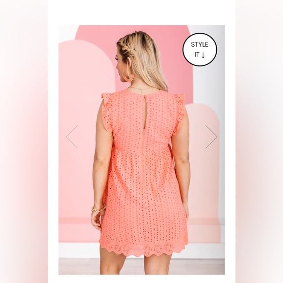 Peach Romper. Brand new Never Worn. NWOT - Picture 4 of 12